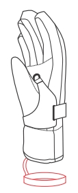 Gants de ski Leki: leash pour une manipulation confortable et une protection suppl&eacute;mentaire contre la perte des gants. 